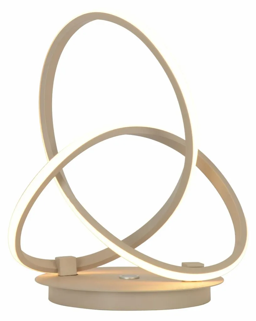 Luminaire de bureau GEETI Bandol beige 12W éclairage LED chaud