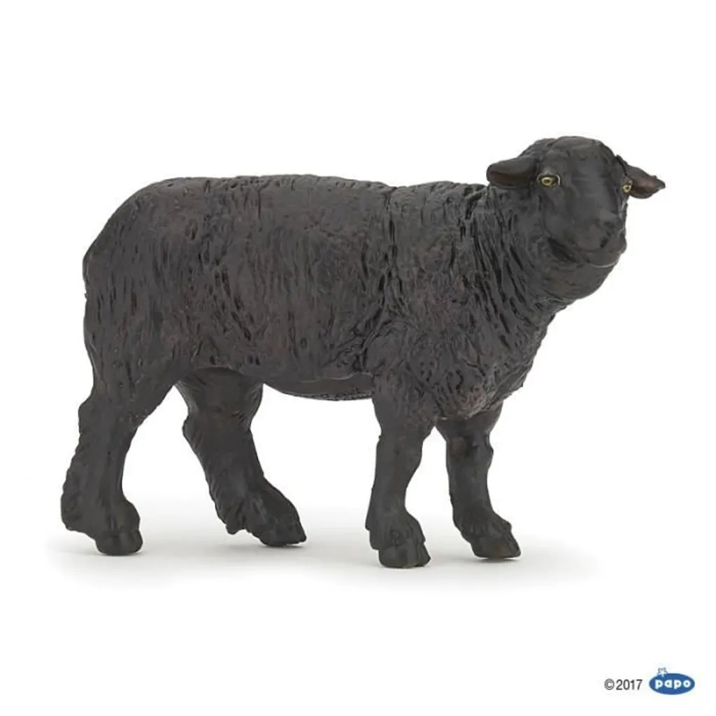 Figurine Mouton Noir PAPO 51167 : Réalisme Saisissant et Détails Peints
