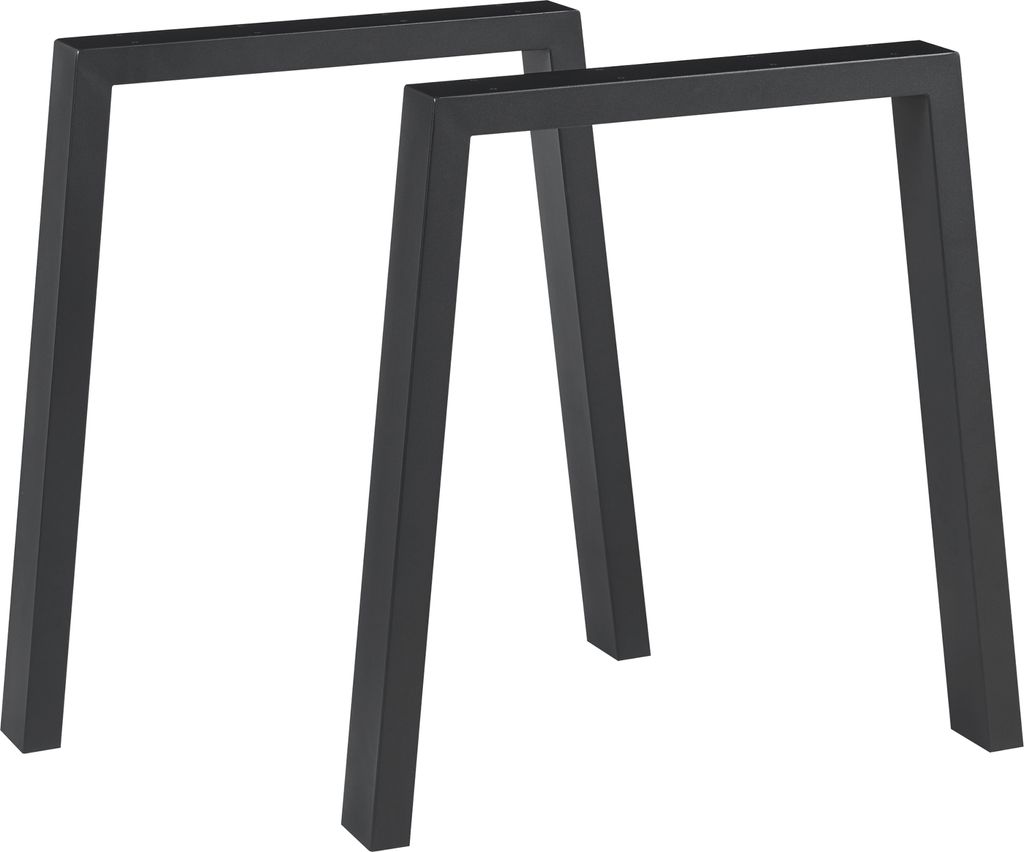 Tischgestell 2er Set ‘Kraftisried’ für Esstisch Schreibtisch Stahl 72 x 70 cm Schwarz