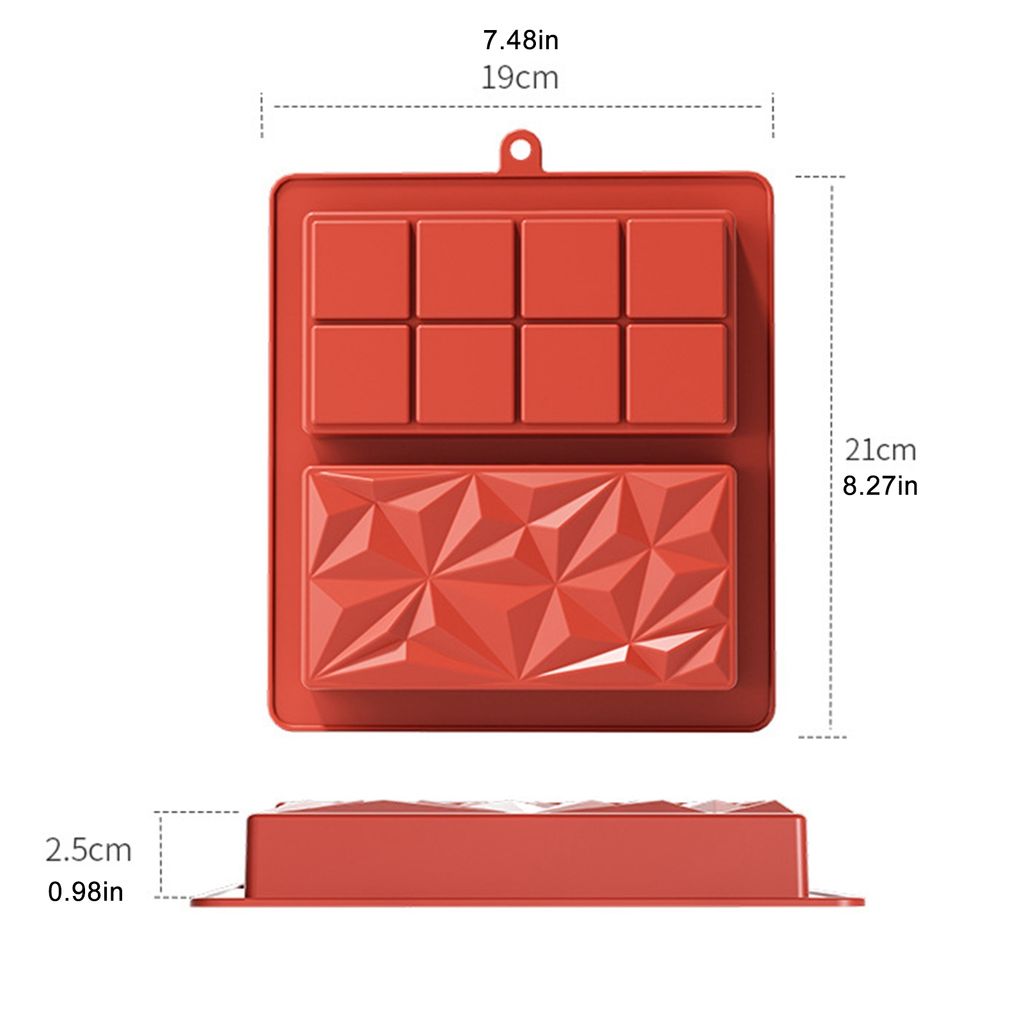 2-in-1 Schokoladenform Silikon Schokoladentafel Form Produktbild 2