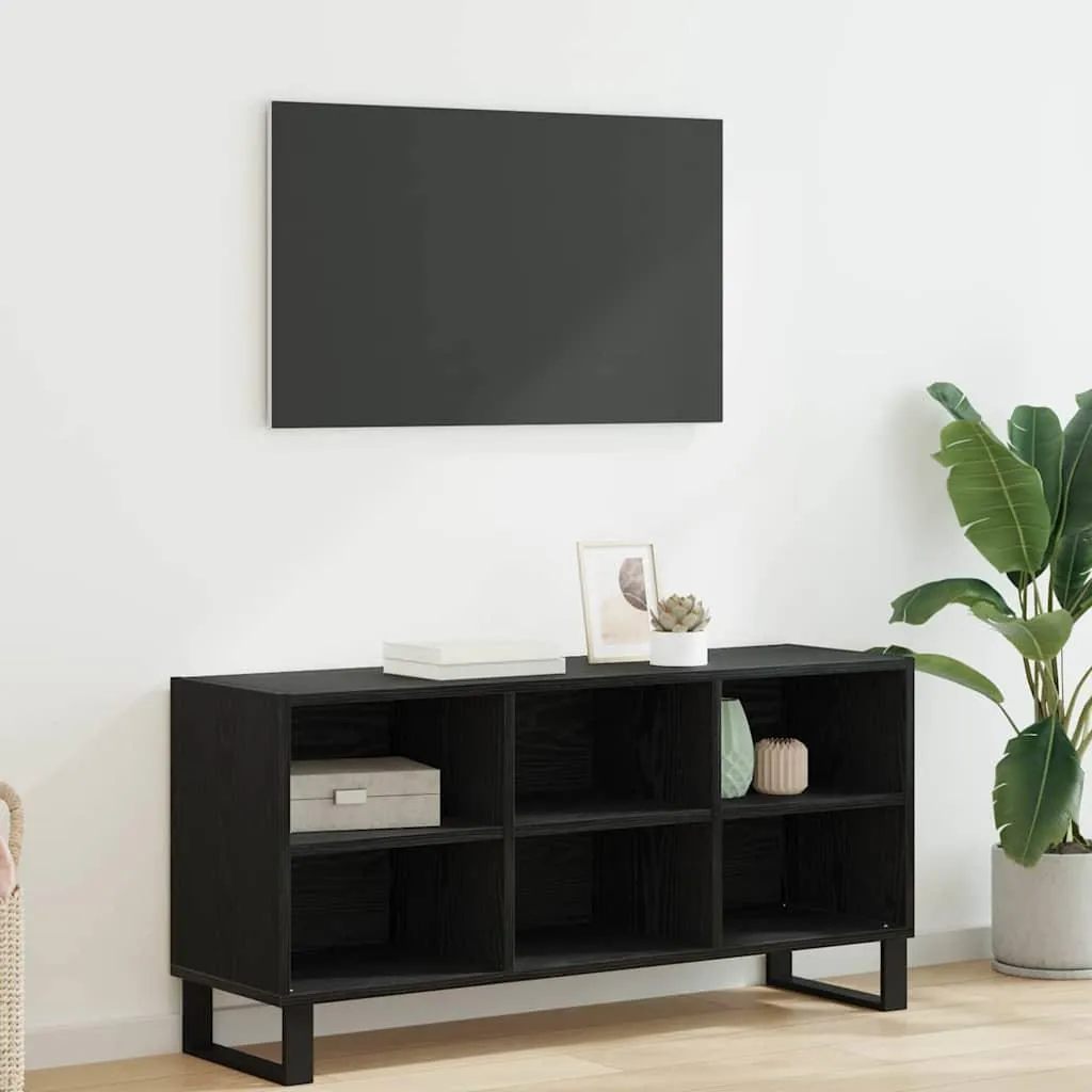 Mobile TV Maison Exclusive 103,5x30x50 cm Rovere Nero | Offerta