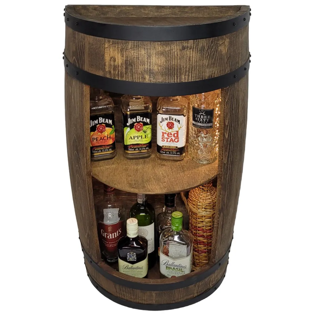 Gagner de l'espace avec ce bar mural LED bois wengé 80 cm compact - 7