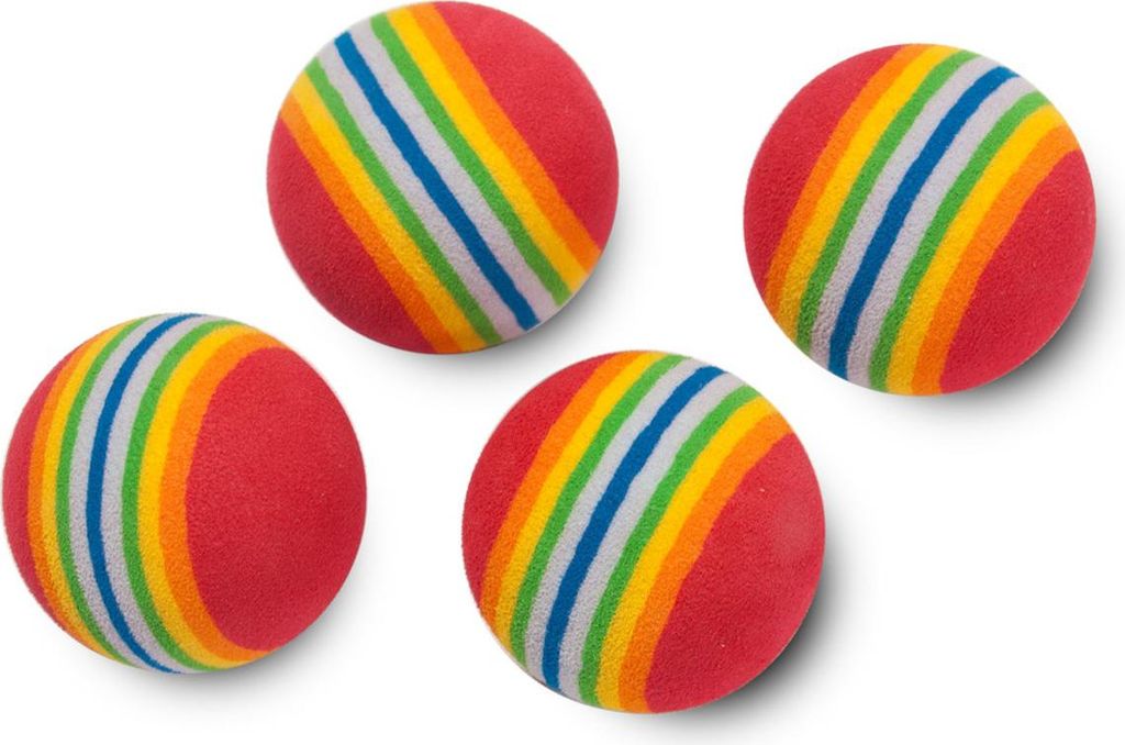 Karlie Katzen-Spielbälle Soft Rainbow 4 St. im Beutel 4 cm Produktbild 