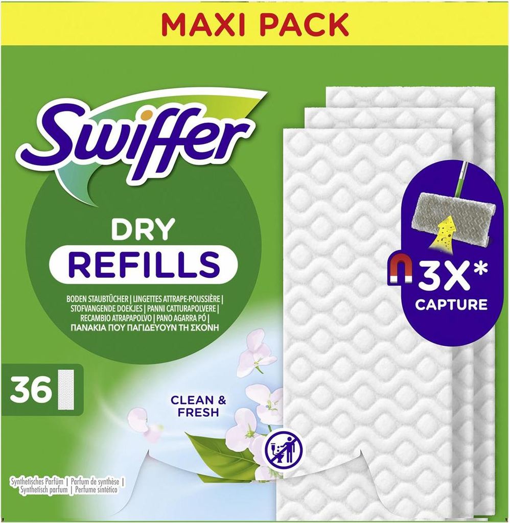 SWIFFER Trocken Wischtücher Nachfüllpackung 36er Produktbild 