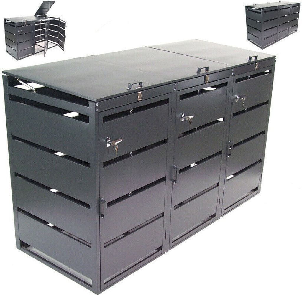 Mülltonnenbox Mülltonnenverkleidung 3er 240L 57061