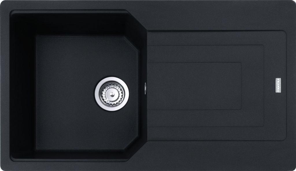 Franke Maris UBG 211-86 Einbauspüle Black Matt Fragranit für Unterschrank ab 50 cm, Drehknopf - inkl.
