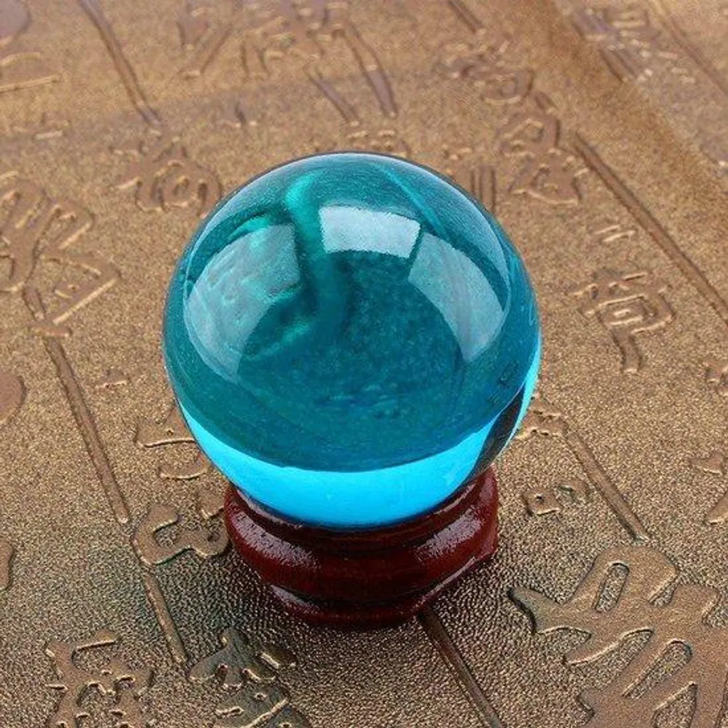 Petit bol thérapeutique quartz bleu 40 mm Koningsblauwe et bois brut
