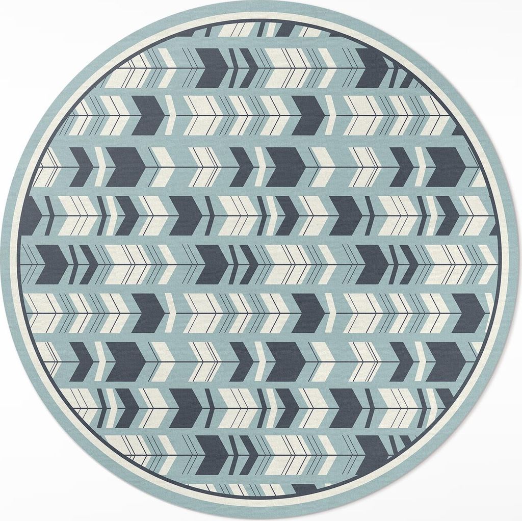 Boho-Pfeile indisches Muster– Vinylteppich – Indoor Teppich – Flur – Pflegeleicht – Runder Teppich – PVC Teppich – Outdoor Teppich ...