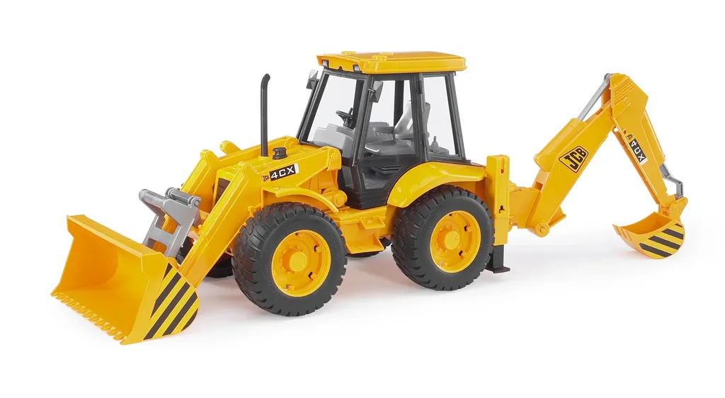 Chargeuse-pelleteuse JCB 4CX avec godet 4 en 1 pour terrassement pro