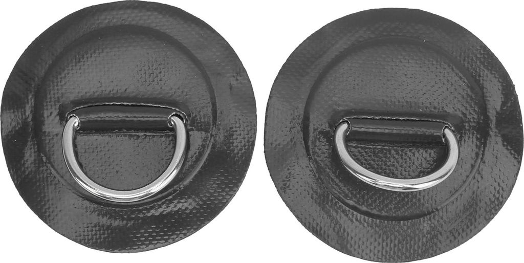 2 Stück Schlauchboot Kajak DRing Pad Patch PVC Marine Edelstahl feste Schnalle (schwarz)
