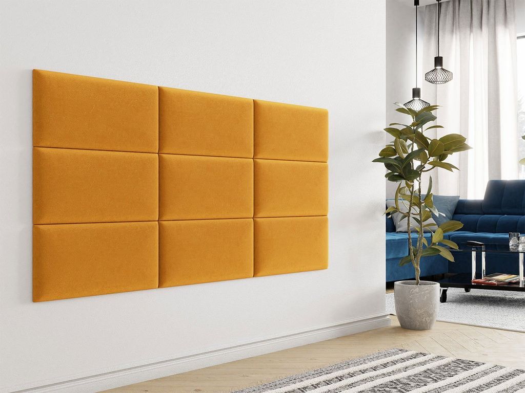 Čalúnený nástenný panel 60x30 PAG - žltý Obrázok produktu 