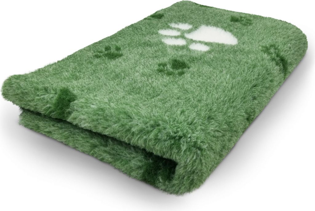 Vet Bed Hundedecke grün große Pfote weiß Produktbild 