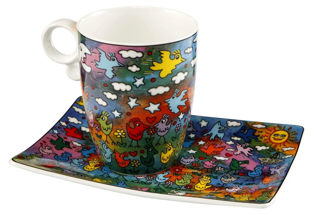 Tasse mit Untertasse, Porzellan, 350 ml