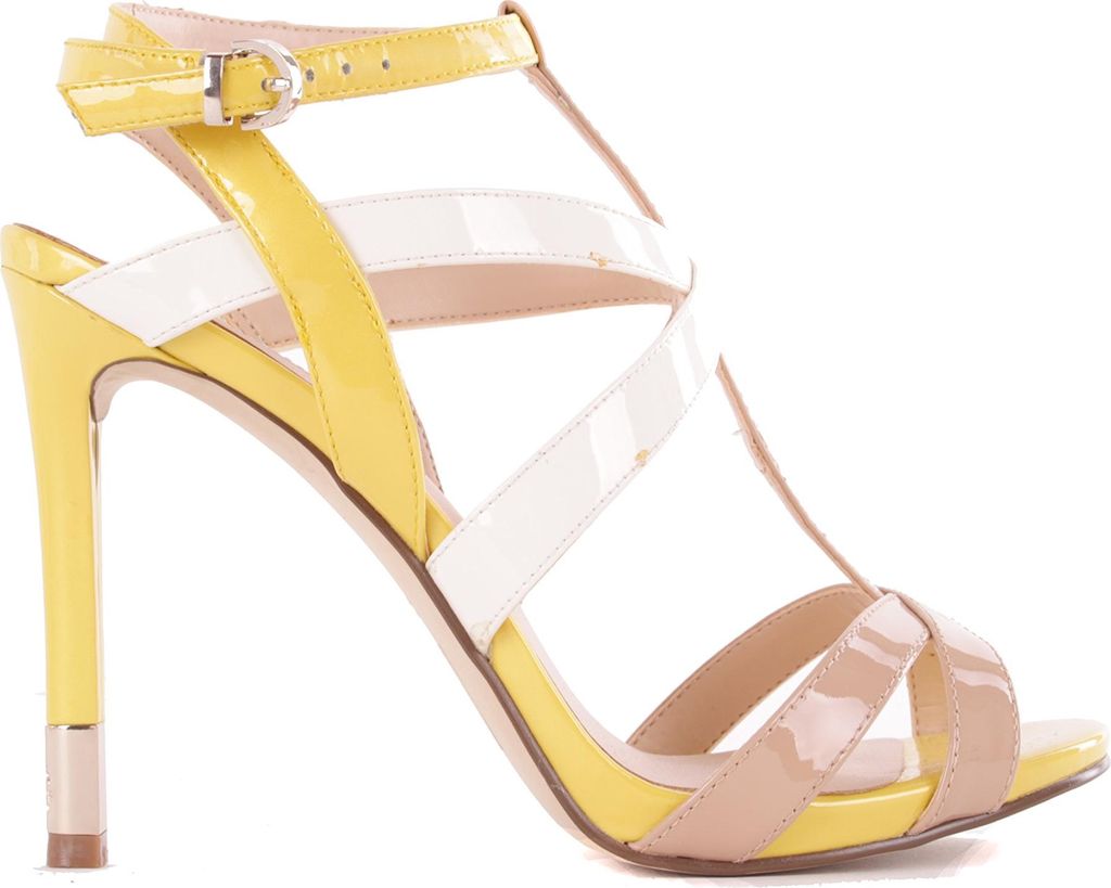 GUESS Damen Pumps Highheels Riemchensandalen Beige/Gelb #672