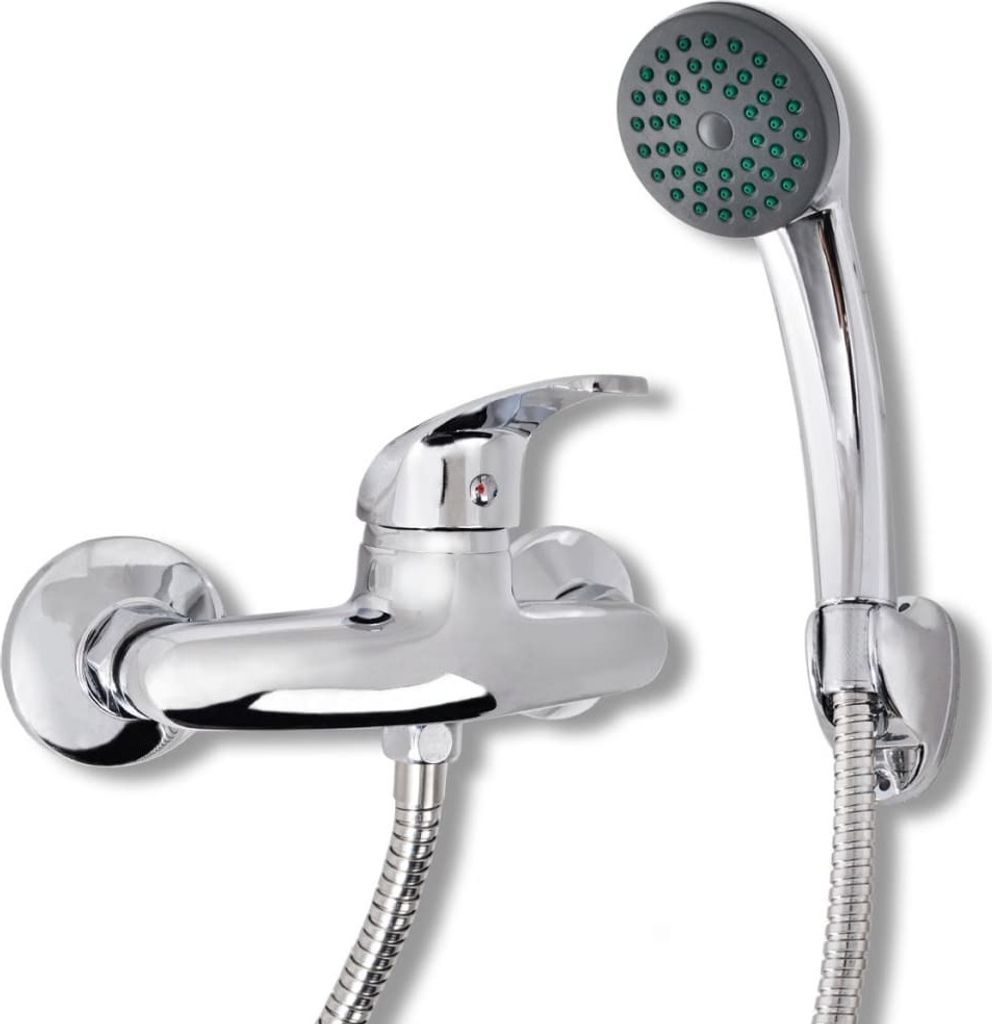 The Living Store Bad Dusche Mischbatterie Set Chrom