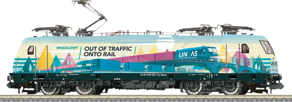 Marklin 38804 Locomotive électrique Série 186, Euro Cargo Rail  ECR Digitale Sonore 3 Rails