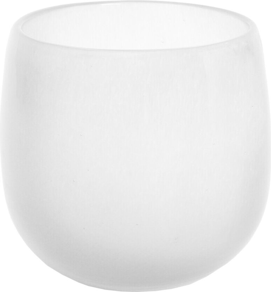 Mundgeblasener Blumentopf aus dickwandigem Glas, Produktbild 