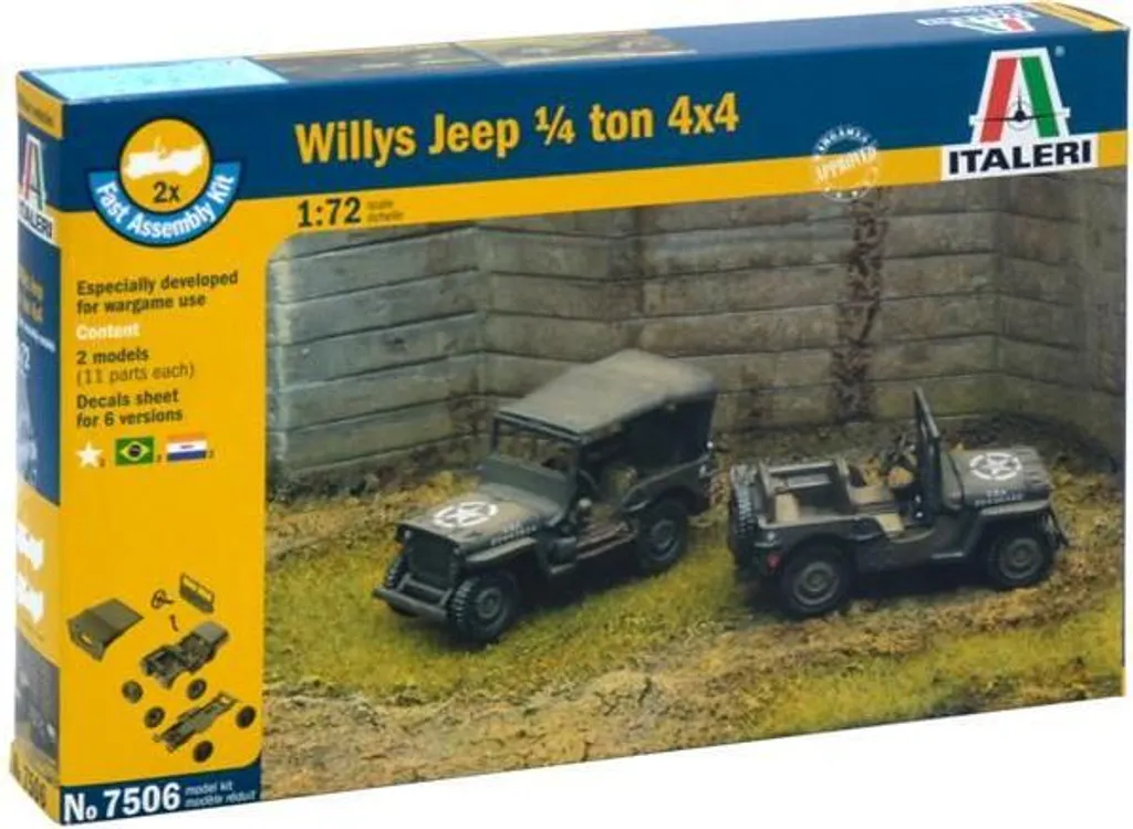 Maquette Italeri Camion 4x4 1/4 de Tonne : Montage Facile et Rapide