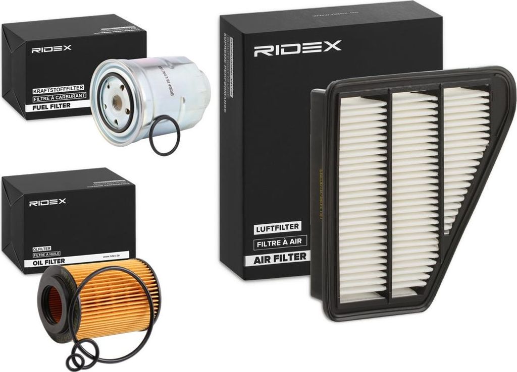 RIDEX Filterset Inspektionspaket Filtersatz für NISSAN TERRANO II (R20) für HONDA CIVIC VIII Hatchback (FN, FK)