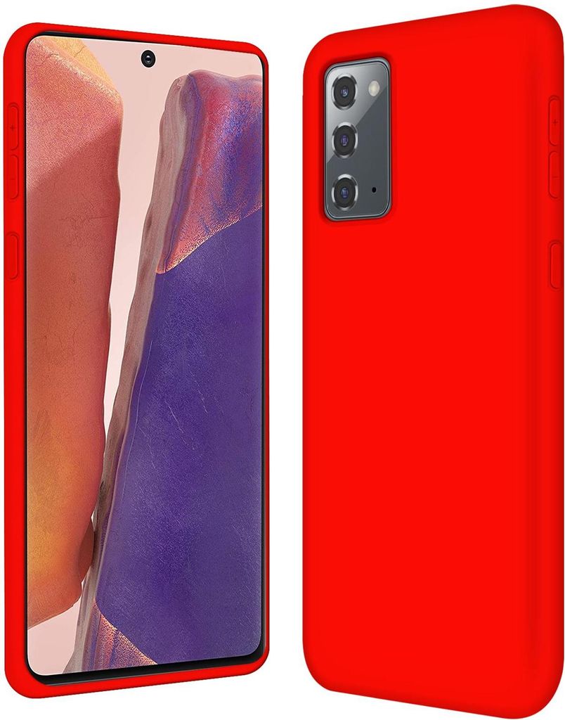 Hülle Samsung Galaxy Note 20 Handy Schutz Cover Silikon Gel Case Handyhülle Tasche, rot