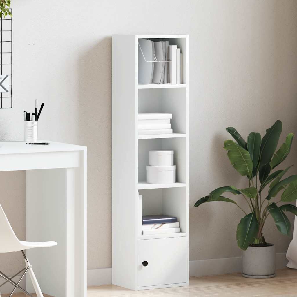 "Winterschlussverkauf "Bücherregal - CLORIS - Standregal - Robust und langlebig - Weiß 31x24x127 cm Holzwerkstoff - DEMöbel7621607