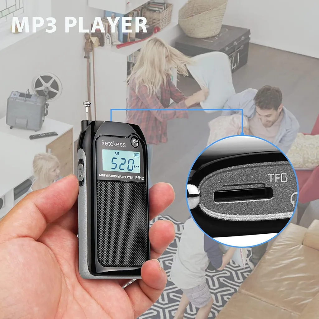 Mini radio portable à excellente réception et batterie rechargeable