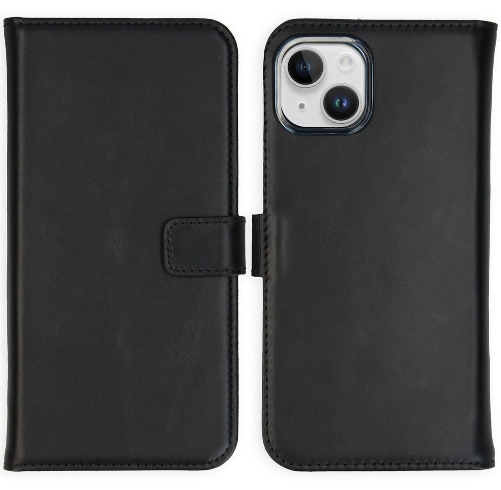 Funda de Cuero Auténtico tipo Libro para Apple iPhone 15 - Imagen del producto 