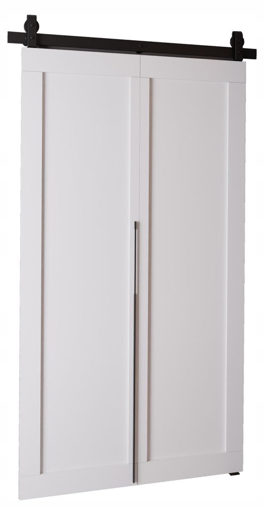 KierMoebel Schiebetür Komplettset QUDIO M1 Weiß 96x205x3,2 Produktbild 