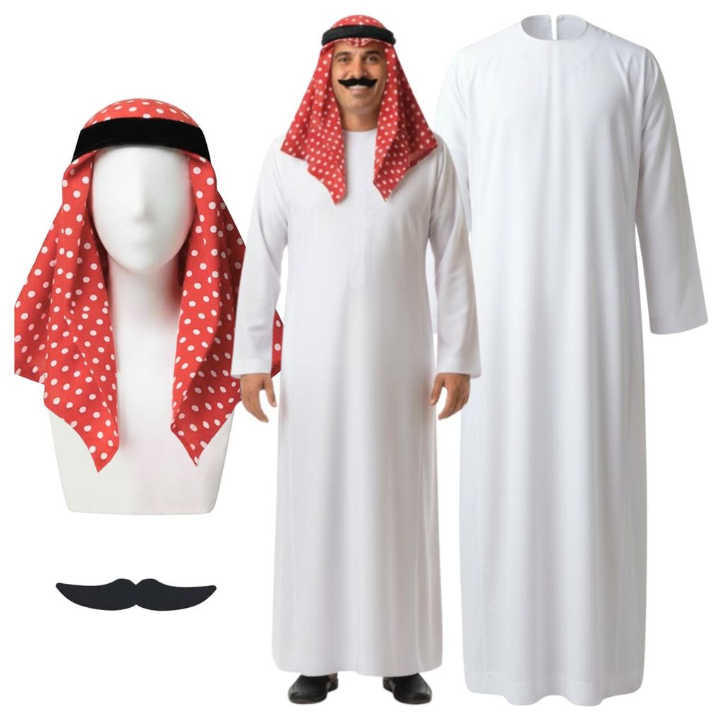 Arabisches Scheich-Kostüm für Erwachsene, Sultan-Kostüm, Produktbild 