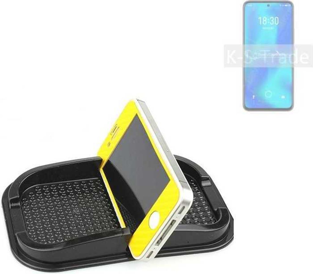 K-S-Trade Auto Anti Rutsch Matte Smartphone-Halter kompatibel mit Meizu 18x Haft Pad Armaturenbrett Handy-Halterung Silikon