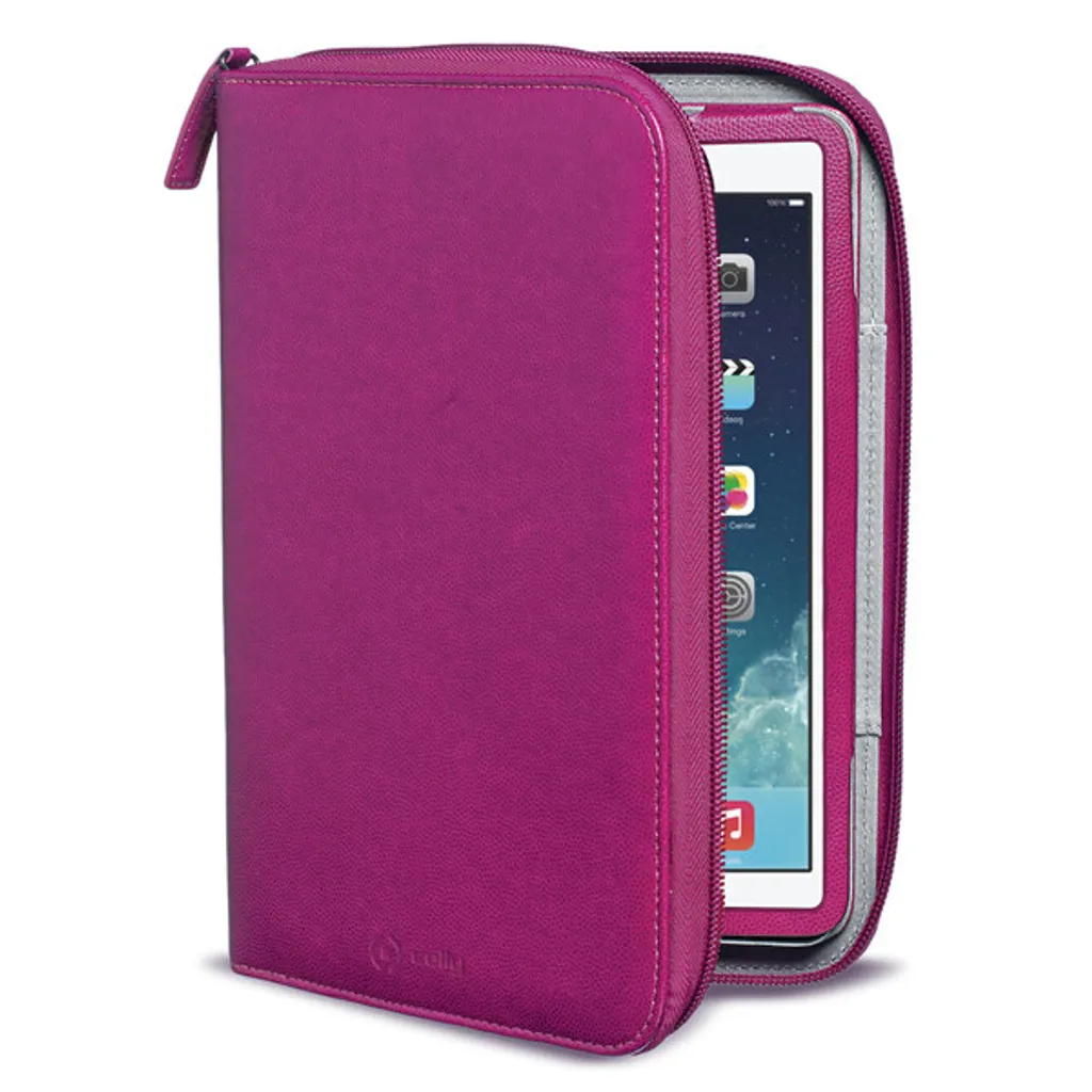 Étui Tablette 9,7 Pouces Rose Celly ORGANIZER2502 Multi-Rangements Chic