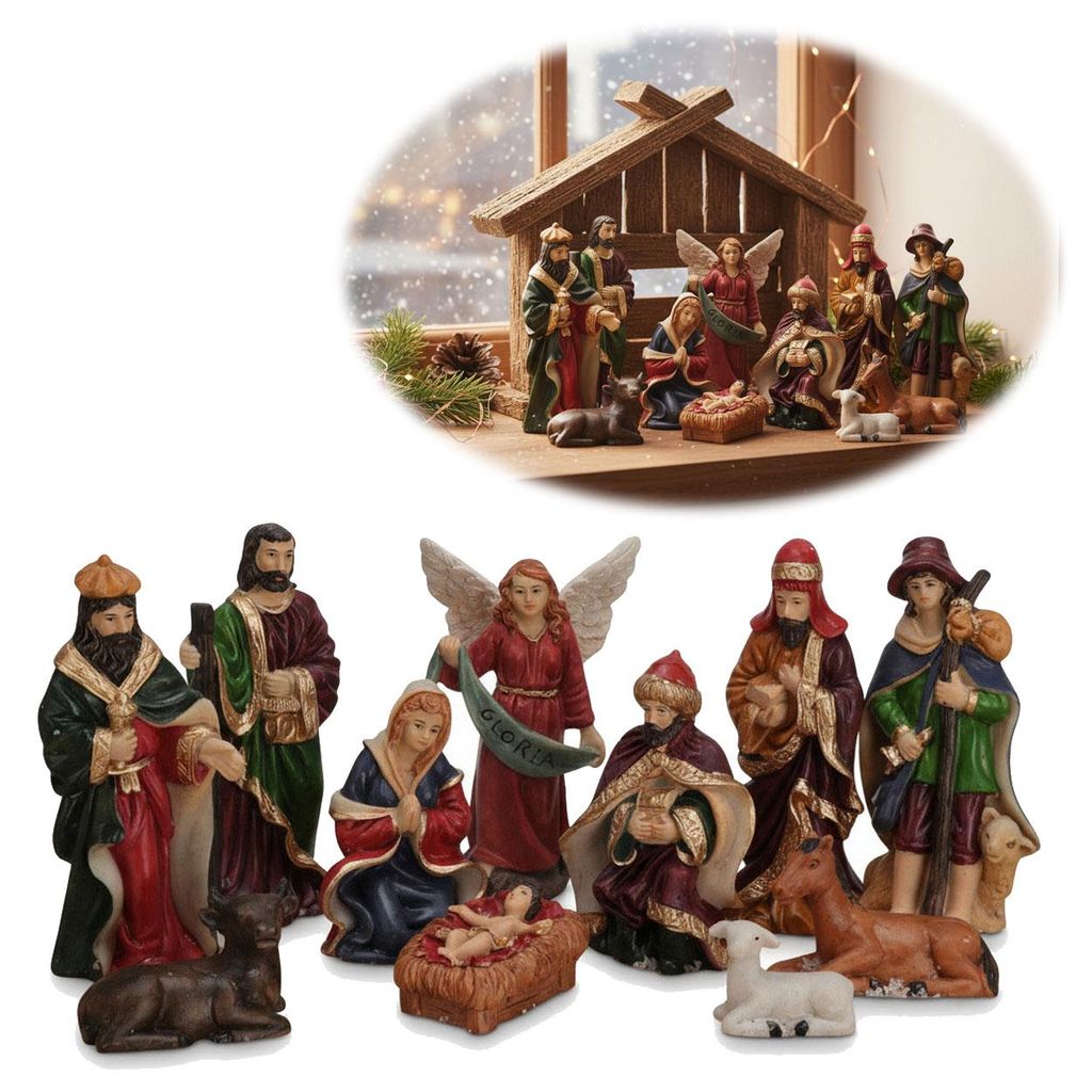 LS-LebenStil Krippenfiguren Set 11 Figuren 5-10cm groß hoch Produktbild 
