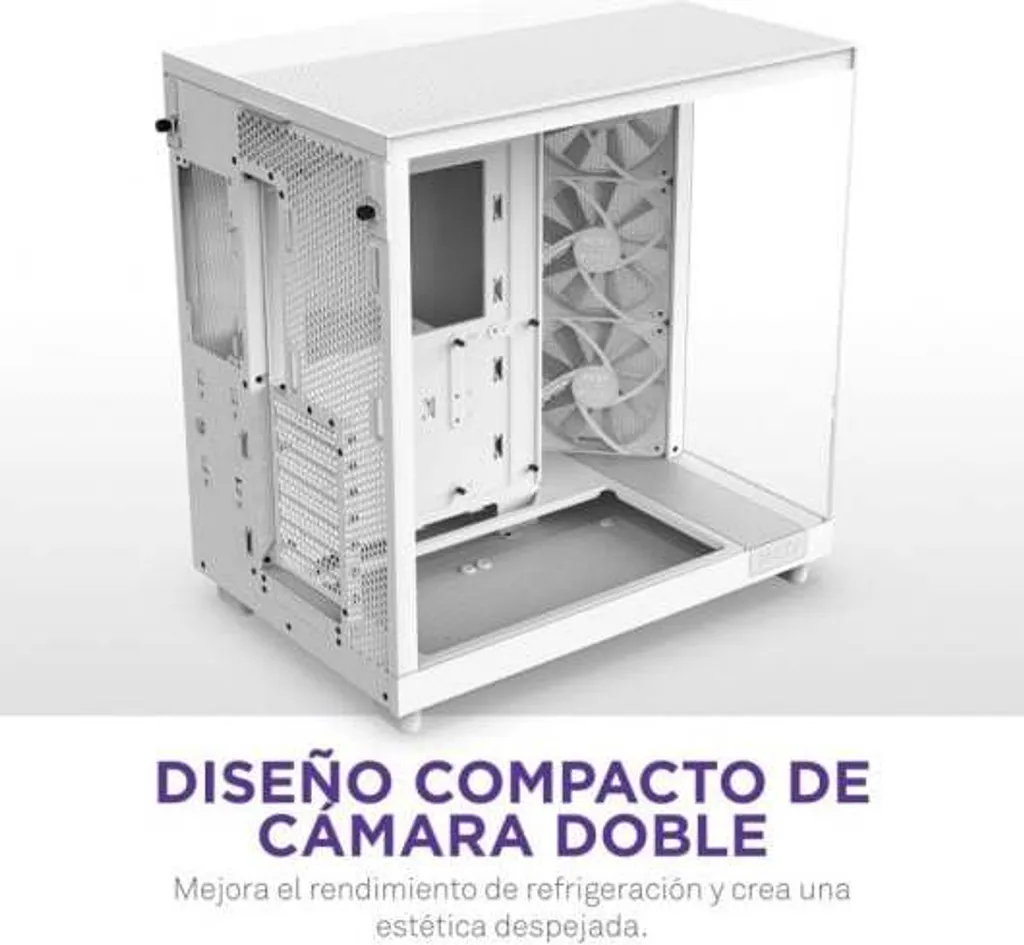 Boîtier PC de jeu NZXT H6 Flow Blanc idéal pour le watercooling - 16