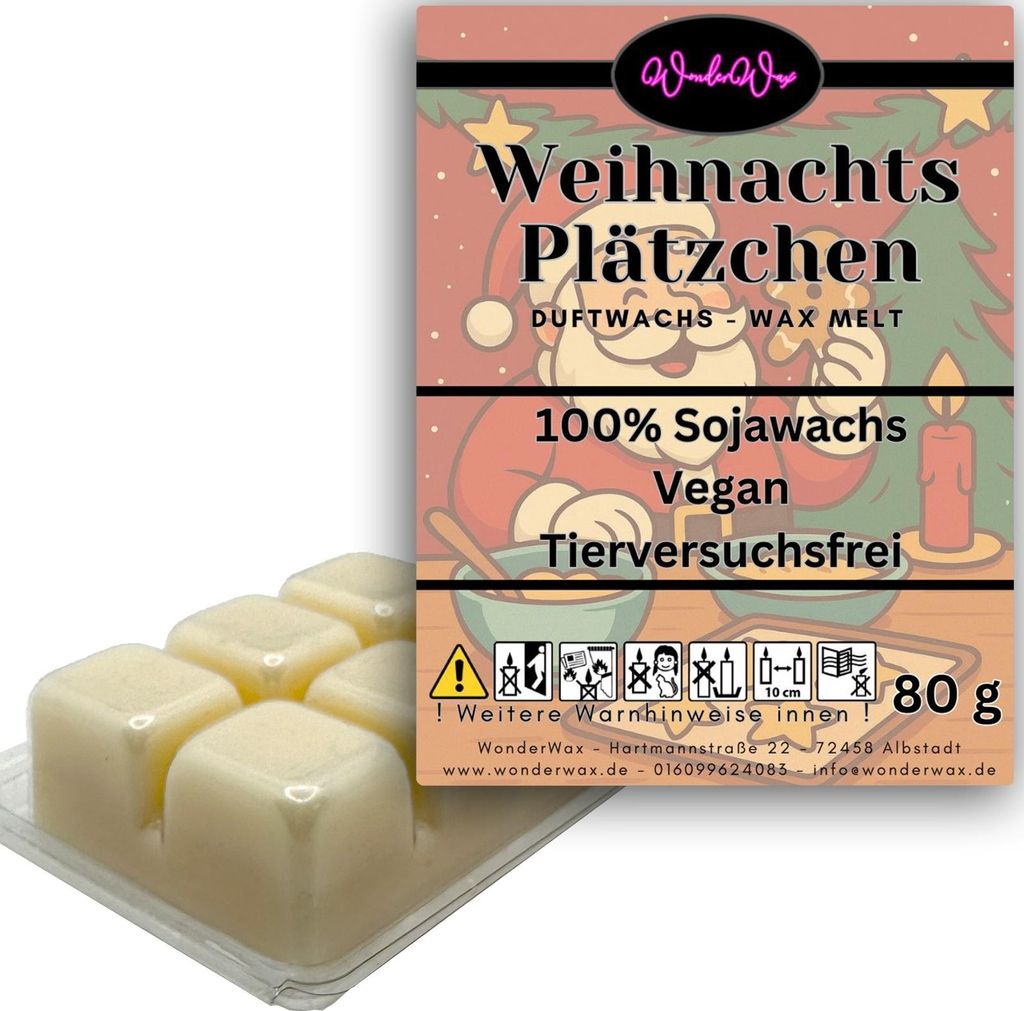 WonderWax Duftwachs Weihnachten Wax Melts für Duftlampe, 6 Würfel Duftmelt Wachsmelt Sojawachs Duftwachs Würfel für Raumdüfte, Wachs Duftöl W...