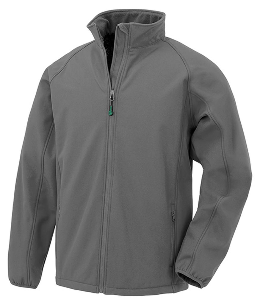 Result Genuine Recycled - Softshelljacke 2-Schicht Druckbar für Herren FK2857 (3XL) (Arbeitsschutz Grau)