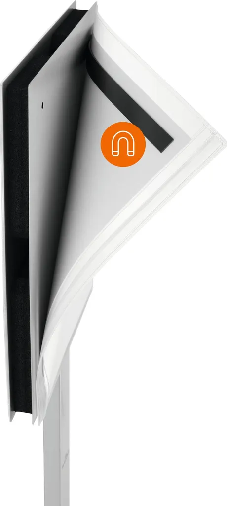 Présentoir de sol extérieur A3 étanche pour affichage gris Durable