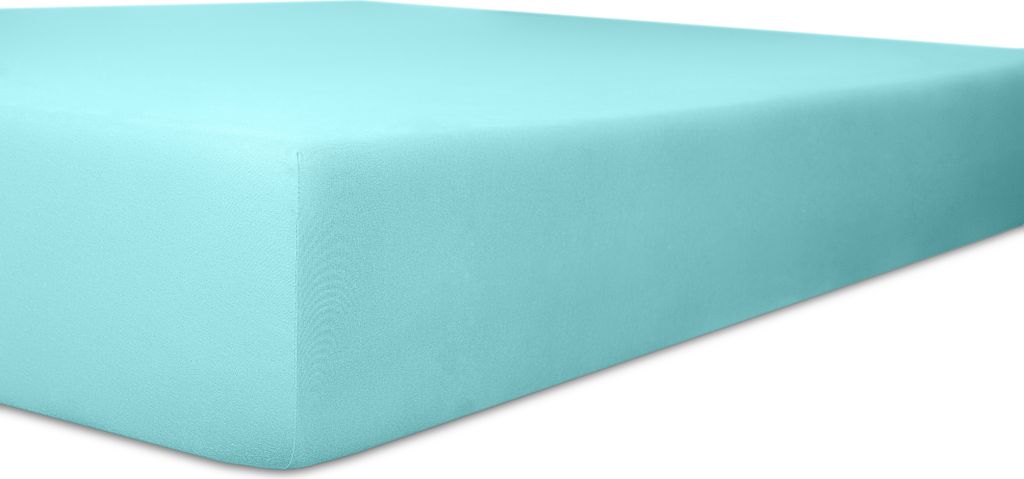 Kneer - Betttuch - * Qualität 60 * Single-Jersey - Farbe: 67 Türkis - Größe: 180/200 - 200/200 cm