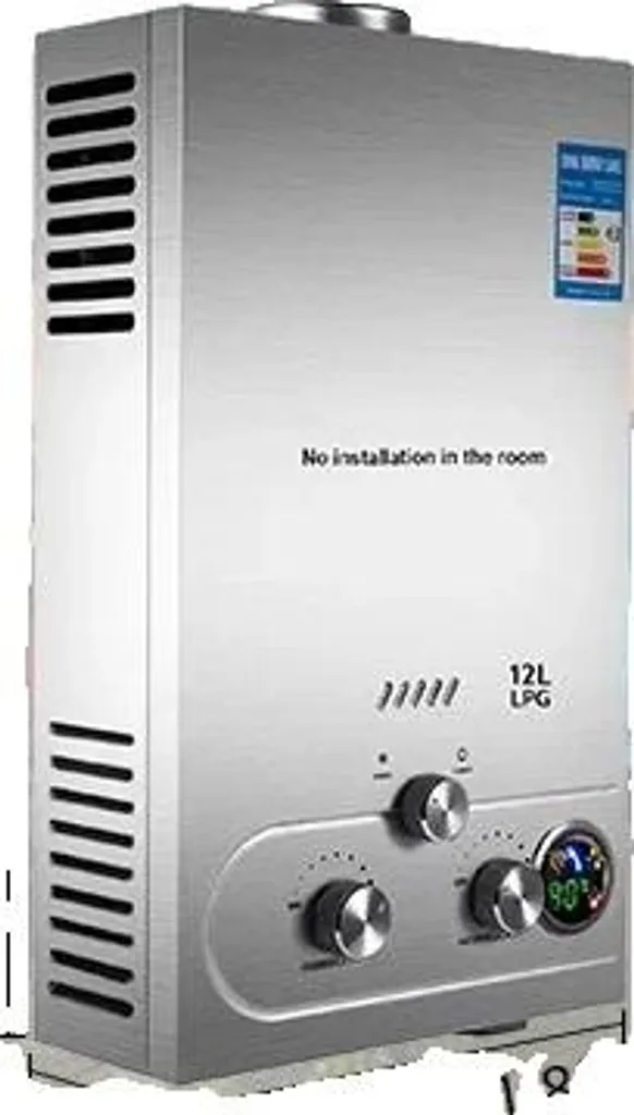 Chauffe-eau propane 12L pour mobil-home et camping-car en inox