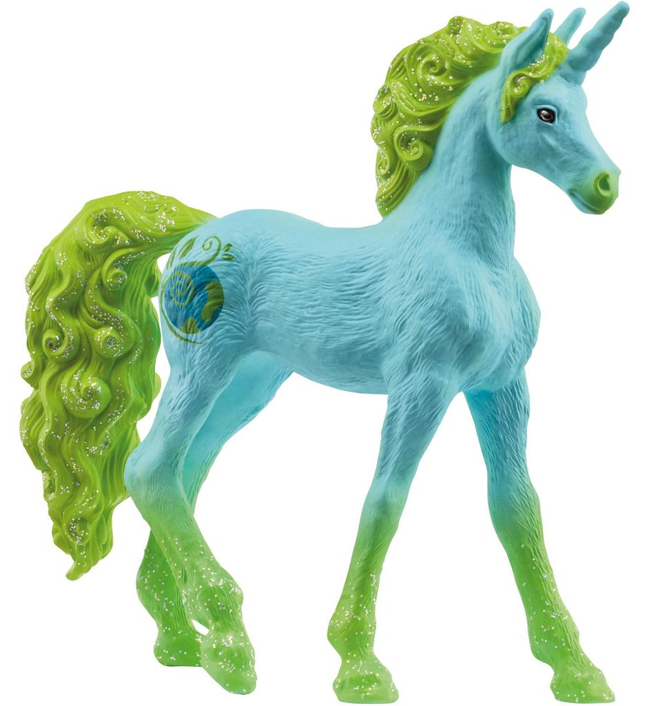 schleich Sammeleinhorn Terra, 5 Jahr(e), Collecting unicorn, Unicorns & Fairies, Unicorn / Pegasus, Blau, Grün, Kunststoff