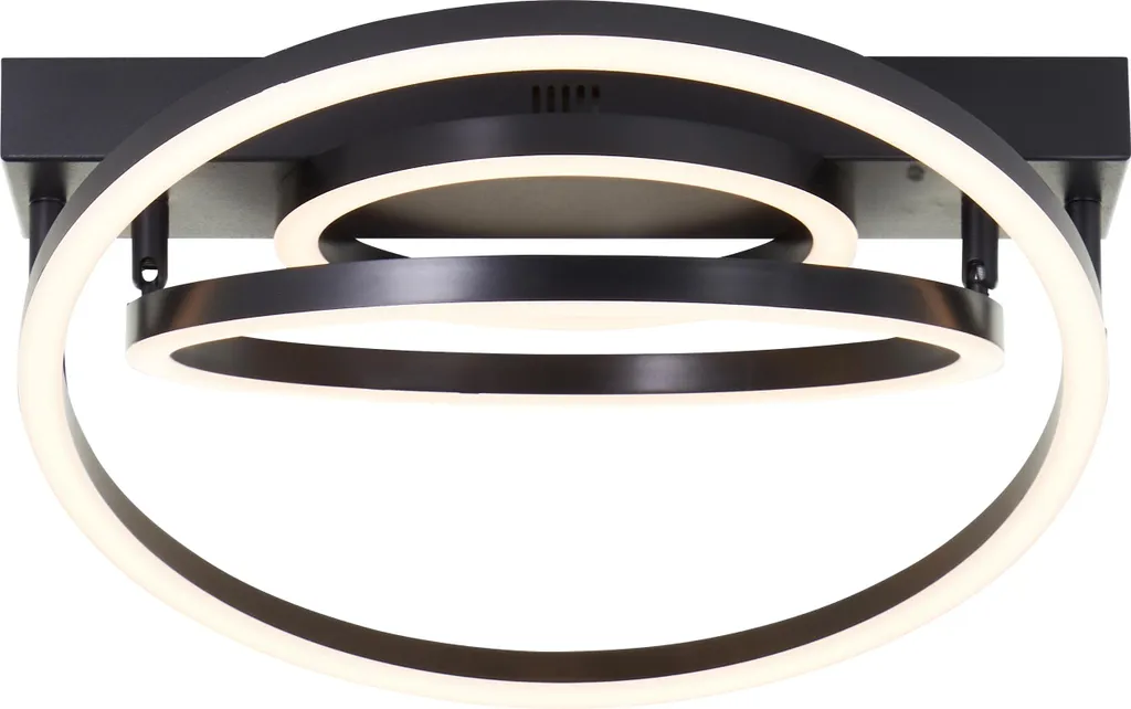 Plafonnier à LED Pedley Brilliant noir 29,8W 3800lm 3000K pour salon