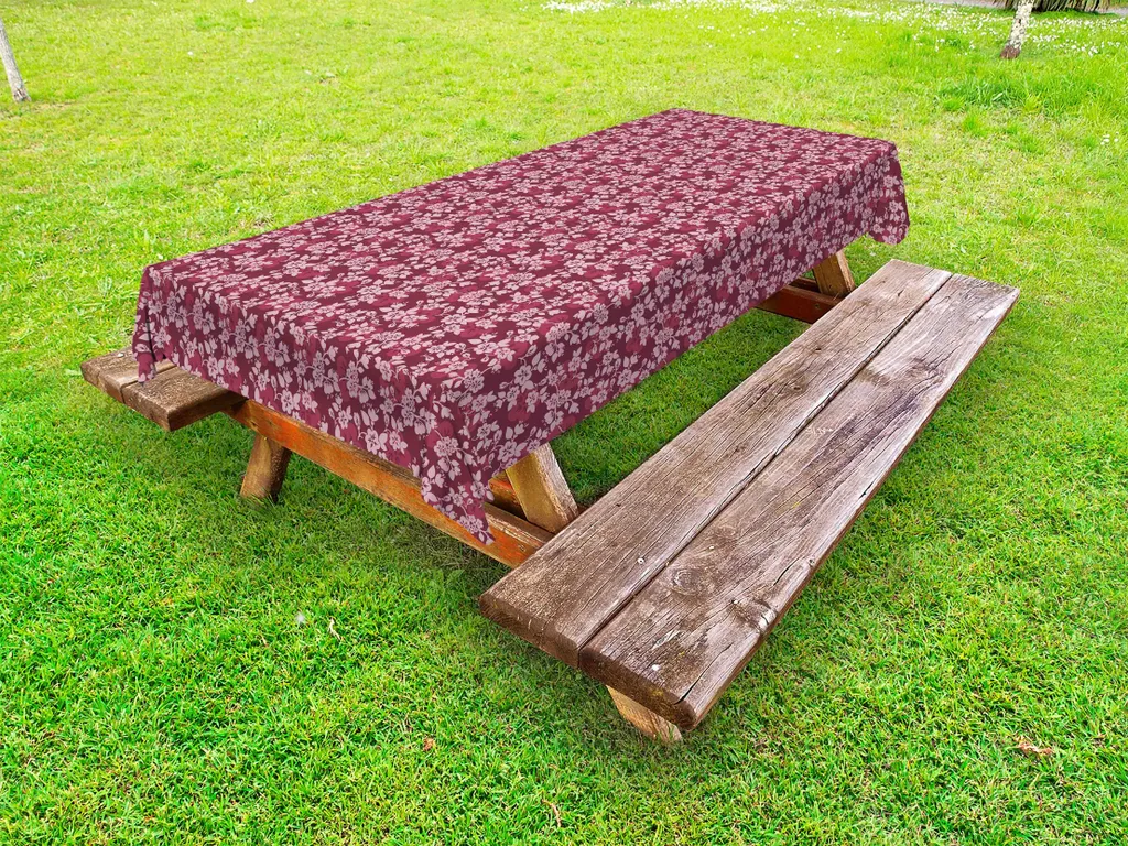 Tovaglia Design Floreale ABAKUHAUS 145x210 cm Outdoor Rosa Cipria