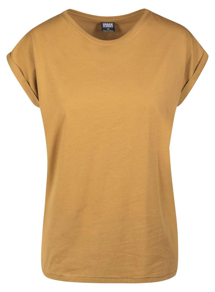 Urban Classics - T-Shirt Überschnittene Schulter für Damen TN574 (5XL) (Nussbraun)