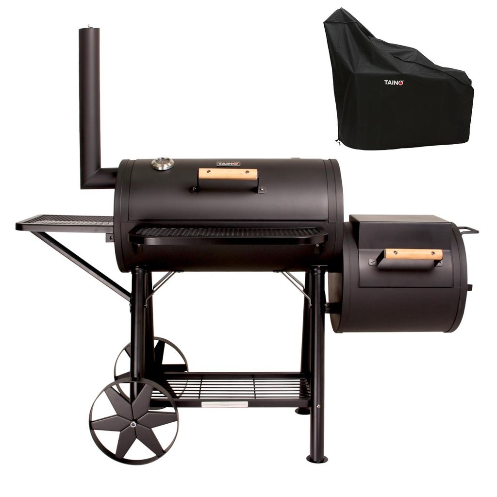 TAINO YUMA Smoker 90kg Set mit Abdeckhaube Holzkohle-Grill Produktbild 