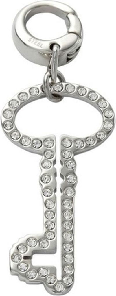 Fossil Charm JF00030040 Damen Charms Edelstahl Glasstein weiß