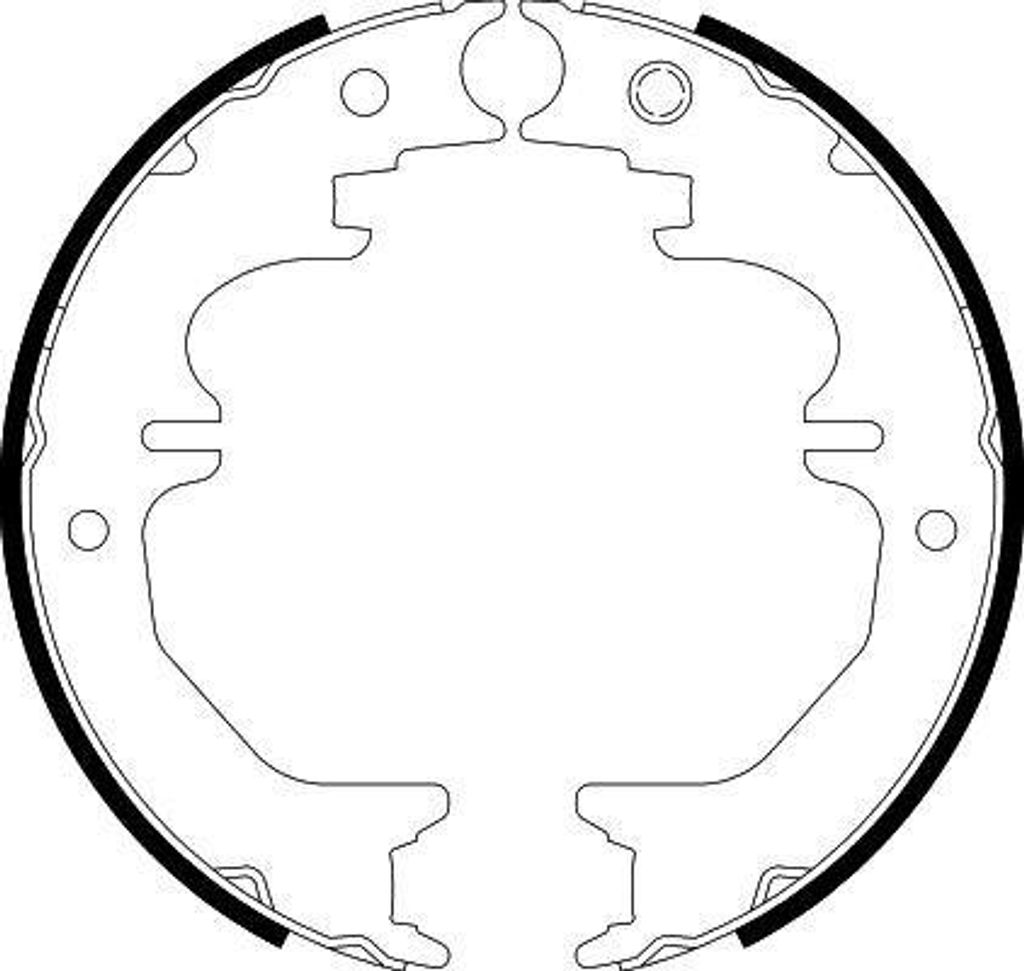 HELLA 8DA 355 050-711 Handbremsbeläge für TOYOTA LAND Produktbild 