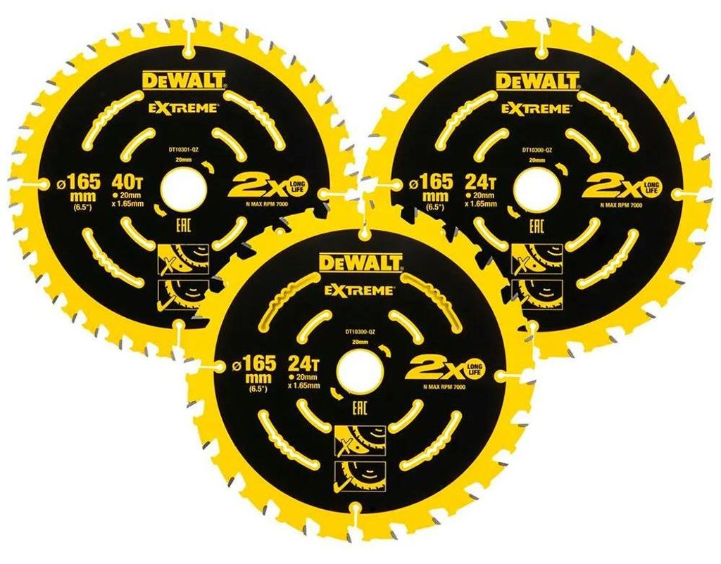 DEWALT ELITE Kreissaegeblatt 165/20 mm SET Image du produit 