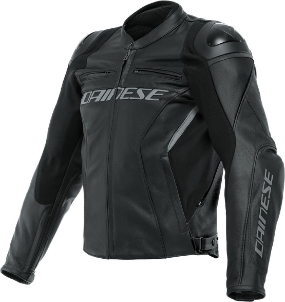 Dainese Racing 4 Lederjacke Schwarz / Schwarz 56