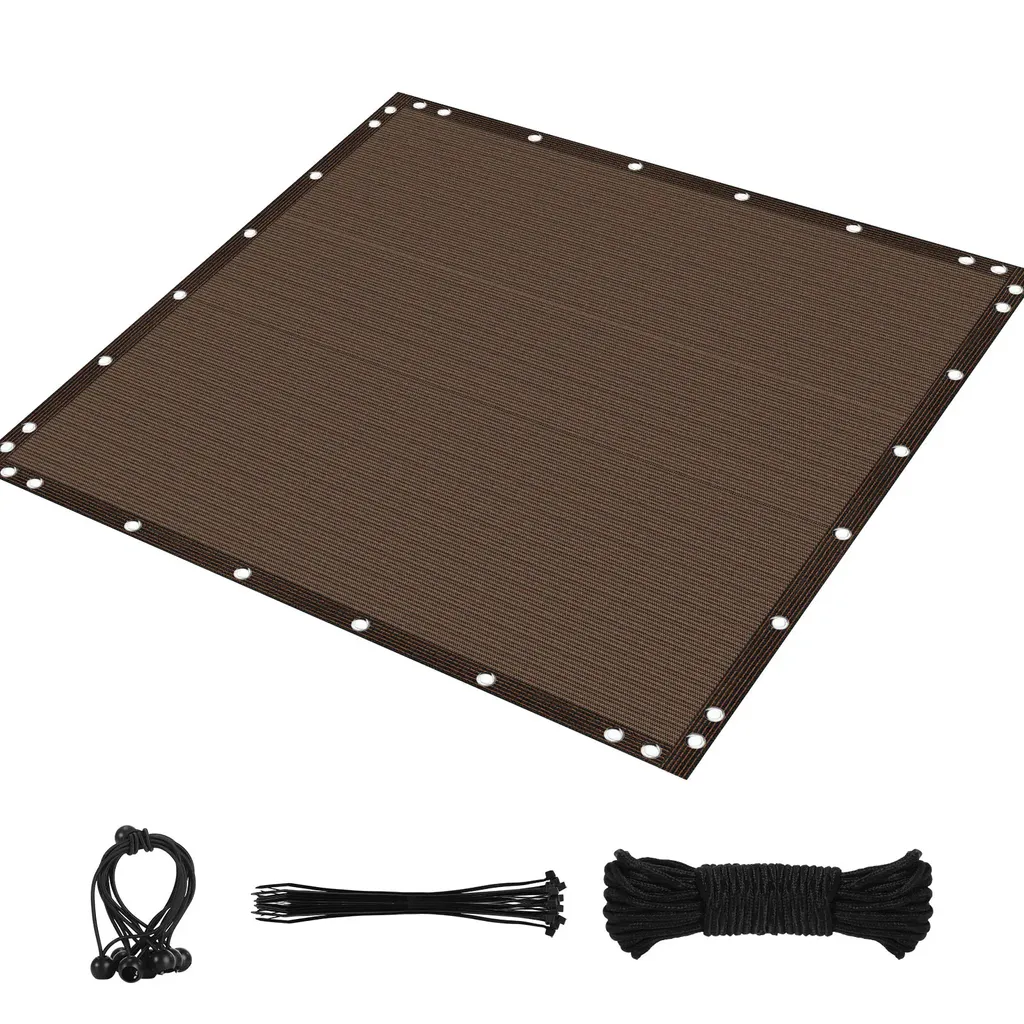 Tenda a Vela Rettangolare 4x6M Caffè | Design HDPE Protezione 90%