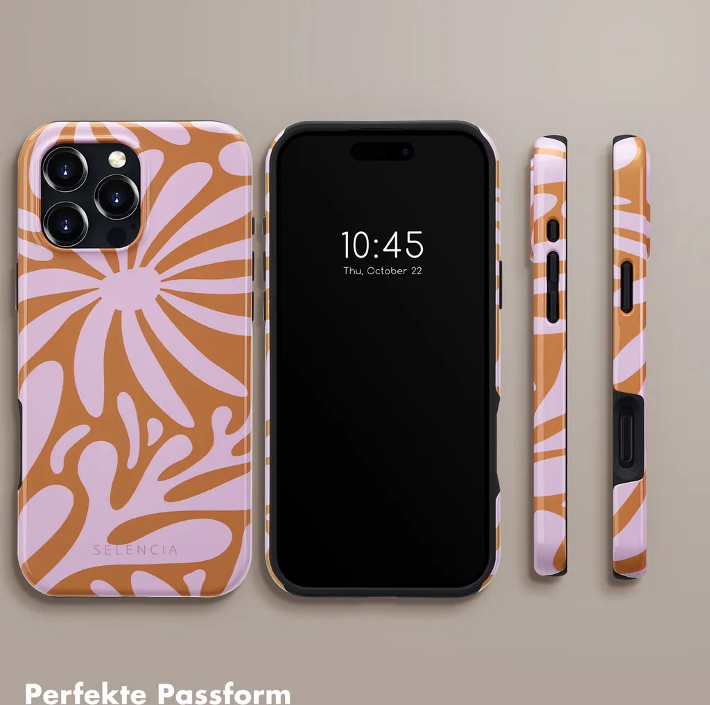 Selencia Vivid iPhone 16 Pro Max Case - Modern Bloom Pink MagSafe - 7