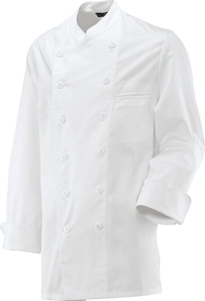 Kochjacke mit Knöpfen langarm Gr. 42  : 100% Baumwolle : Produktbild 